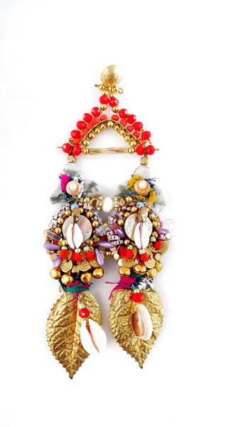 Vita Beaded-Embellished Drop Earrings By Anita Quansah London